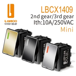 LANBOO 14mm*9mm Series kcd Rocker Switch 7Amp 2NO/2NO2NC with LED 2/3 gear position 9-24V 220V