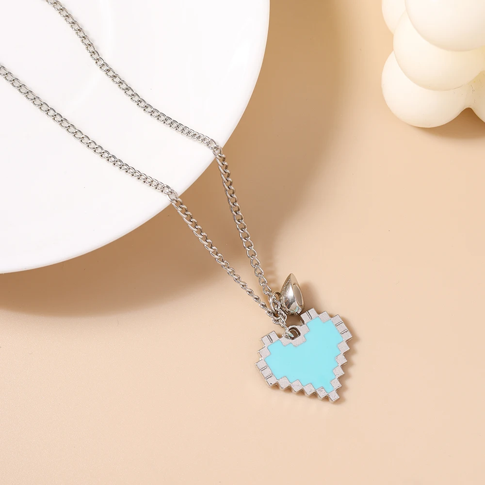 Aihua Niedliche Romantische Herzförmige Halskette für Frauen Liebliche Herzanhänger-Ketten Fröhliche Geburtstagsfeier Mädchen Kinder Schmuck Geschenke – Detail 9