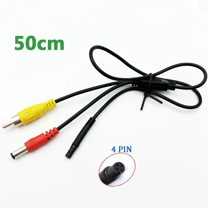 Adattatore 4 Pin Aviazione Rca Adattatore Da 4 PIN Aviazione A RCA + Alimentazione - Per CCTV E Video Adattatore Aviazione Rca