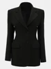 Elegant Solid Slim Blazer Jacket Women Long Sleeve Lapel Shoulder Pads Single Breasted Coat 2025 Spring Lady Office Outwear 6