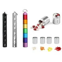 7 Days Pill Organizer Travel Medicine Organizer Sealed Waterproof Pill Case Portable Pill Box Organizer Aluminum Alloy Pill Box 1