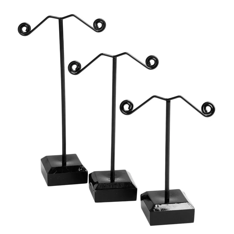 

3Pieces Acrylic Earring Display Stand Black Clear Earring Holder for T Bar Earri
