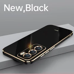 Plating Silky Feeling Ultra Slim TPU Gel Case with Invisible Airbag Drop Protection for Reno 12 5G Global (Black)