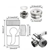 3-Way Tee Faucet Adapter Connector Shower Head Diverter Valve Switch Home Improvement Shower Faucets Water Separator 3