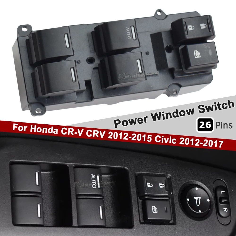 Interruttore Alzacristallo Elettrico Per Honda CR-V 2012-2015 | Ricambio 35750-T0A-H01 | Comando Finestre Lato Guida - 2