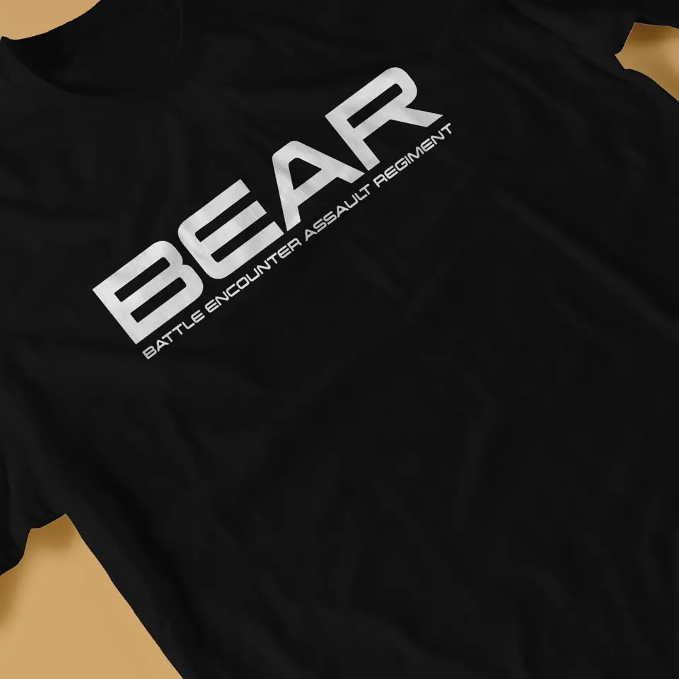 Escape From Tarkov Bear Tshirt Graphic Men Polyester Tops Vintage