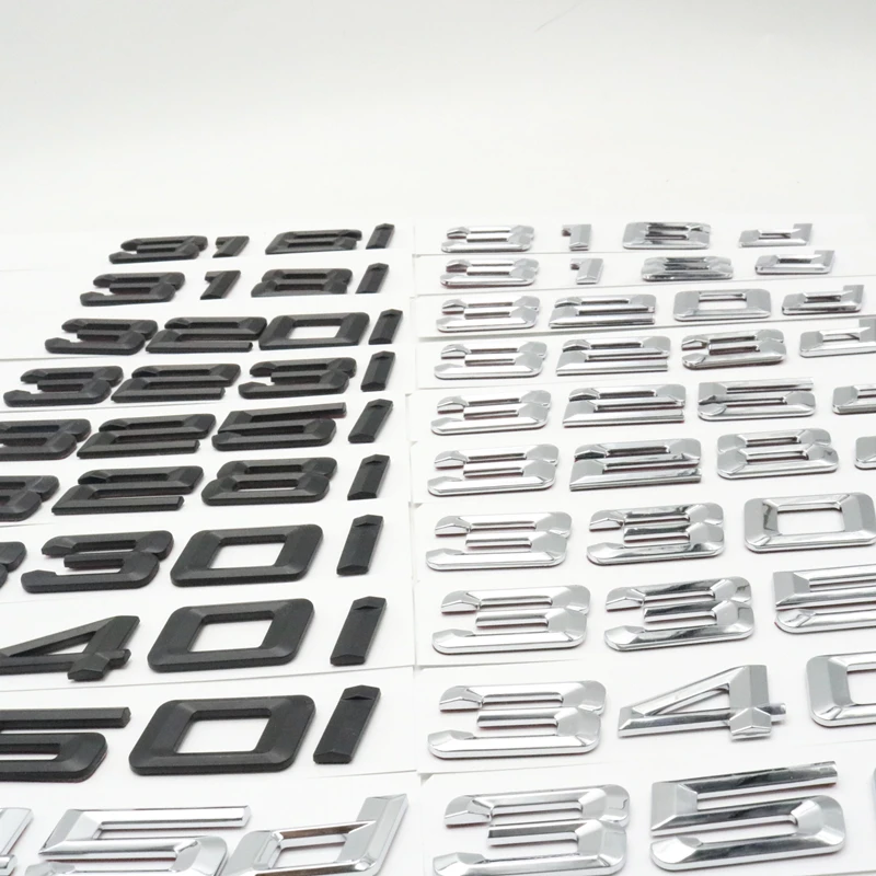 ALMVIS 3D ABS Auto Letters Kofferbak Badge 316i 318i 320i 325i 328i 330i 335i 330d 320d Embleem Logo Sticker Fit For BMW E46 F30 E90 Accessoires auto -logostickers(318i
