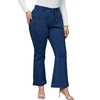 Women Flared Pants Slim Fit Stretched Plus European Size 4XL 5XL Jeans High Waist Female Lift The Hips Thick Denim Trousers