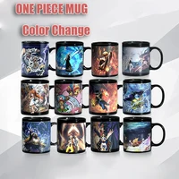 Mug en céramique One Piece 350 ml, tasse à café en céramique thermosensible changeant de couleur, accessoires d'anime de dessin animé, cadeaux parfaits pour les filles 1