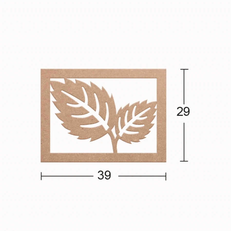 Ds18 Foglie Decorative Per La Decorazione Della Parete, Finiture In Mdf Per Pittura Su Legno