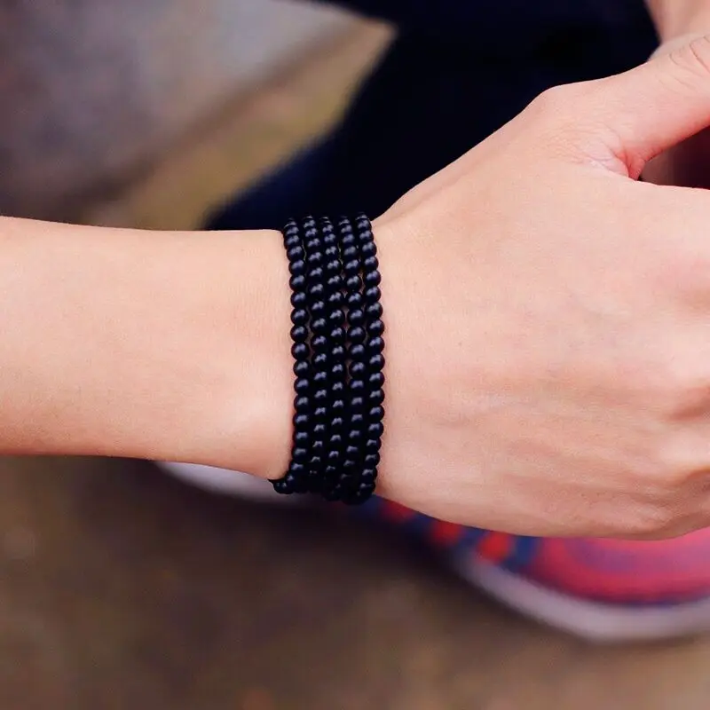 Men Natural Stone Beaded Bracelet Set Punk Jewelry Gift