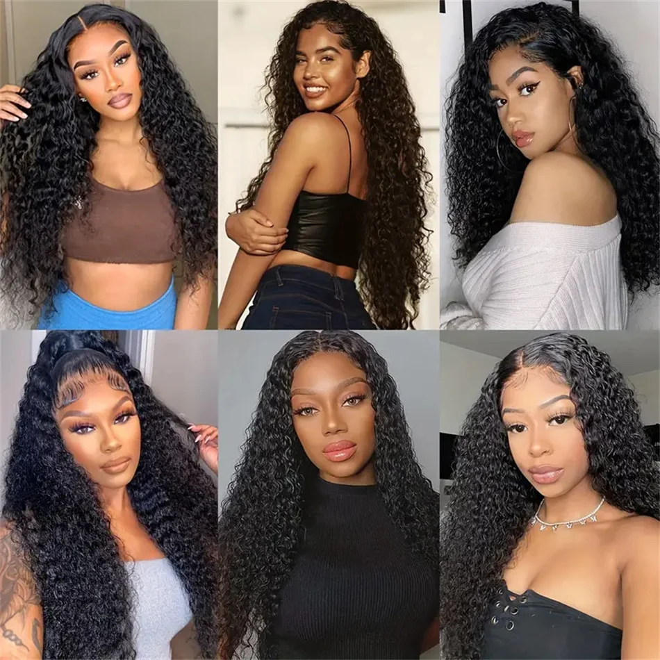10A Brazilian Curly Bundles Unprocessed Kinky Curly Human Hair Weave 3/4 Pieces Deep Wave 100% Human Hair Extensions No Tangle
