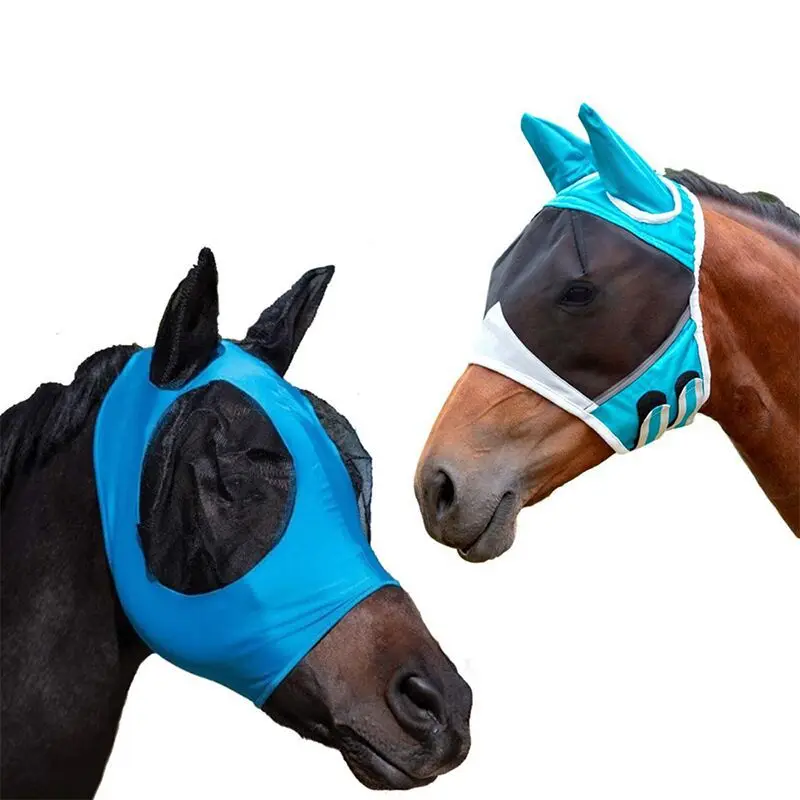 Equestrian Equipment Horse Mask Horse Face Mosquito Repellent Insect Repellent Fly Resistant Elastic Mask horse mask