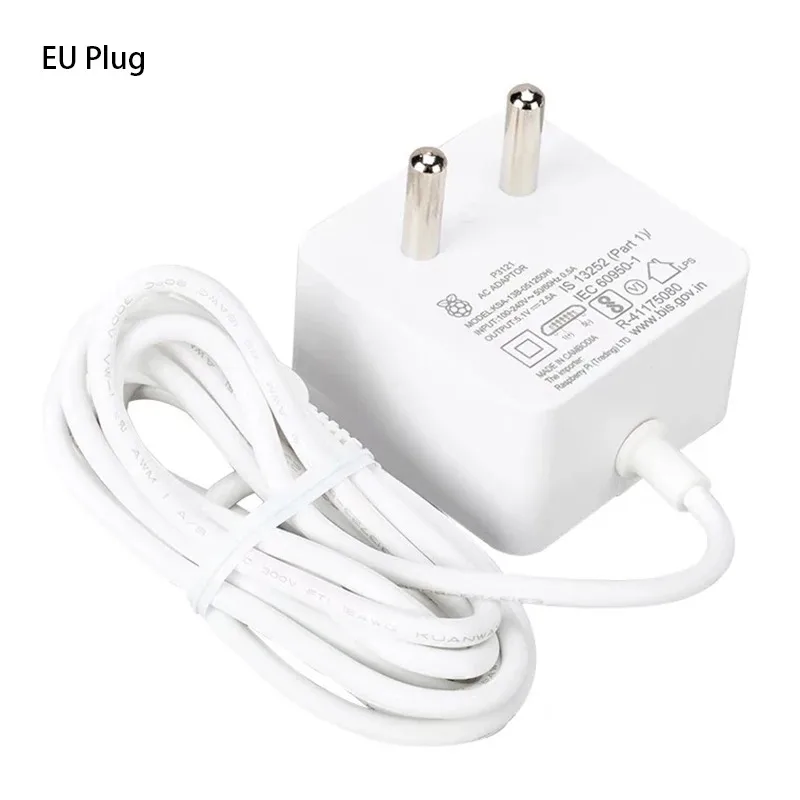Power Adapter Official Raspberry Pi Micro USB 5.1V 2.5A 12.5W EU Plug For Raspberry Pi 3 3B+ 3B 2B Zero 2 W