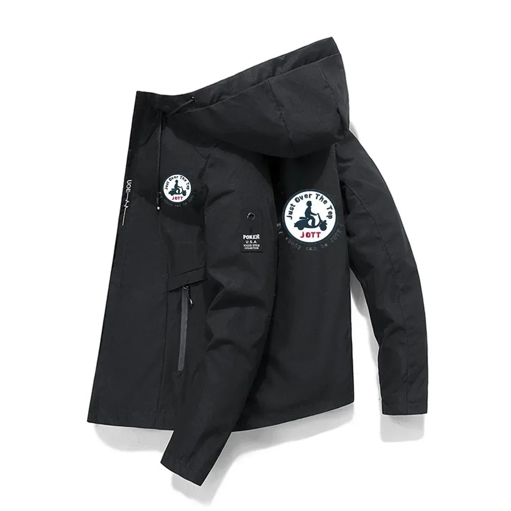 

Мужская ветрозащитная куртка на молнии, Повседневная бейсбольная куртка с капюшоном, уличная спортивная куртка, Новинка для весны и осени 2024