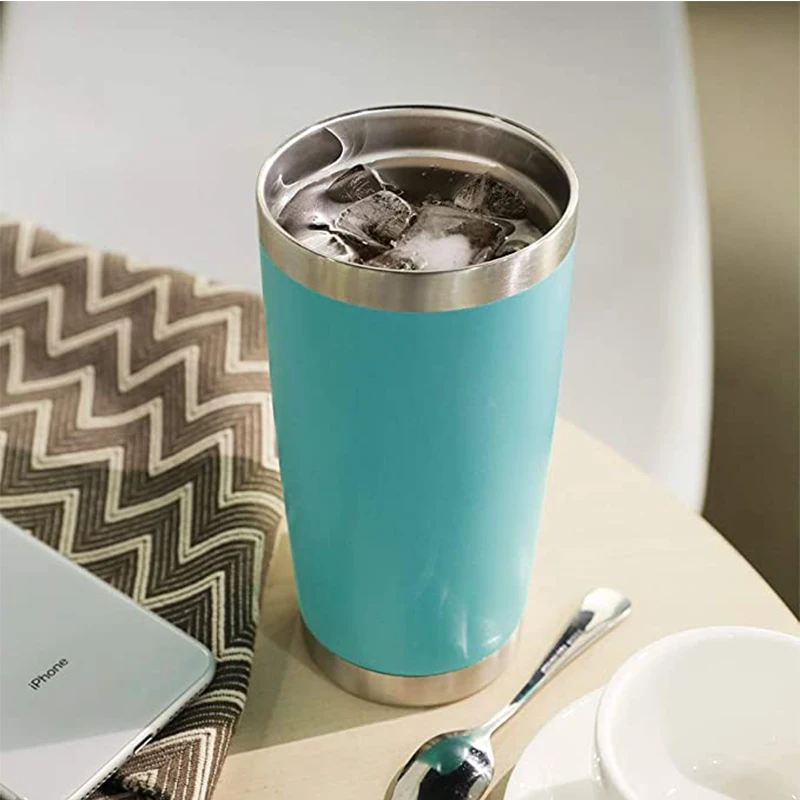 20 oz Double Wall Stainless Steel Travel Tumbler with Straw Koyal Wholesale