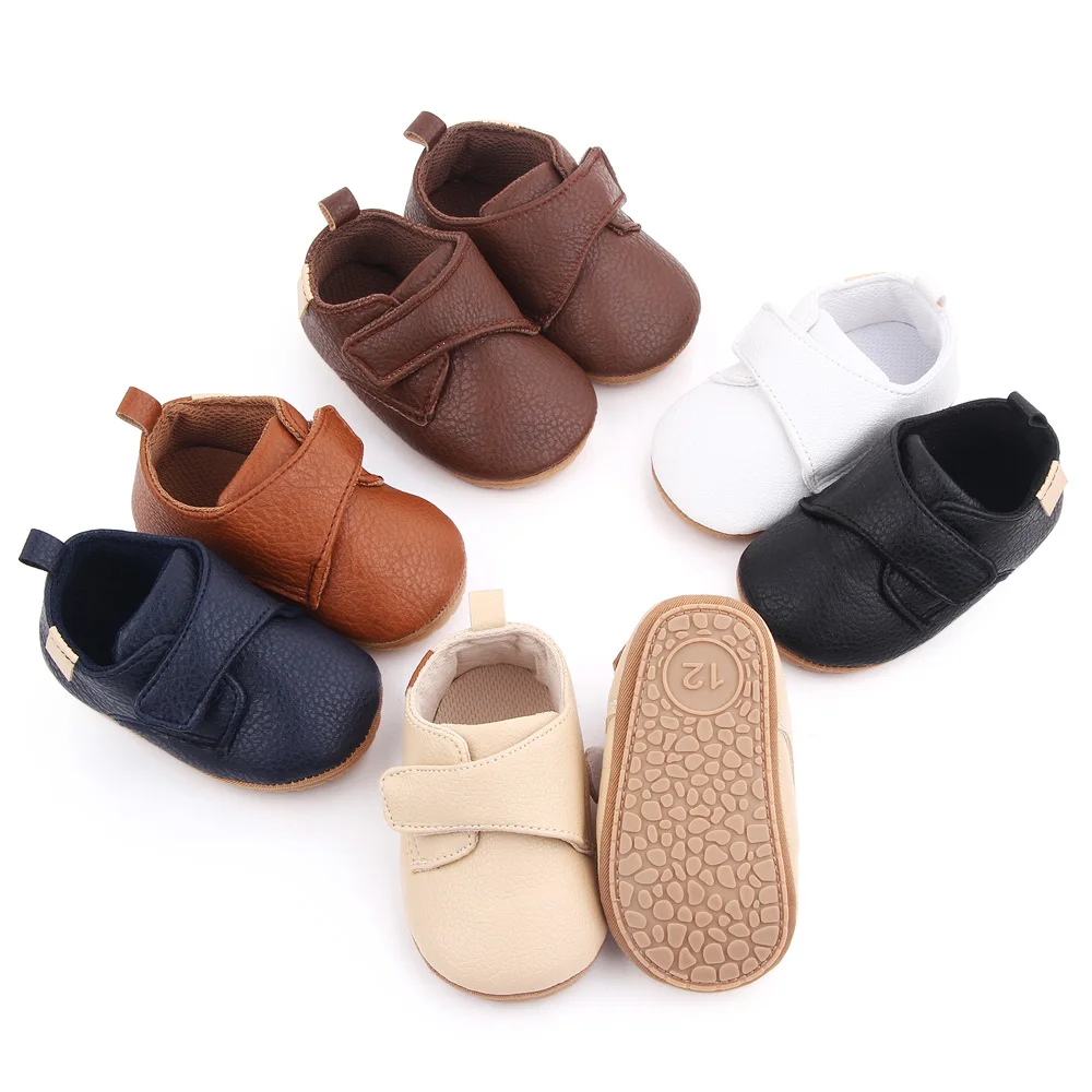 Baby Casual Shoes Korean Style Non-slip Classical High Quality PU and TPR Soft and Warm Toddler Shoes for 0-9-18 Months D2587