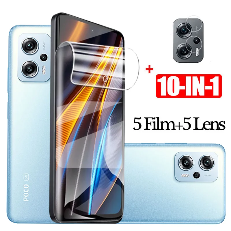 

for poco x5 pro hidrogel pocofone m3 m4 pro 5g Hydrogel Film x4 gt poco x 5 screen protector xiaomi poco x4 gt case Soft Glass