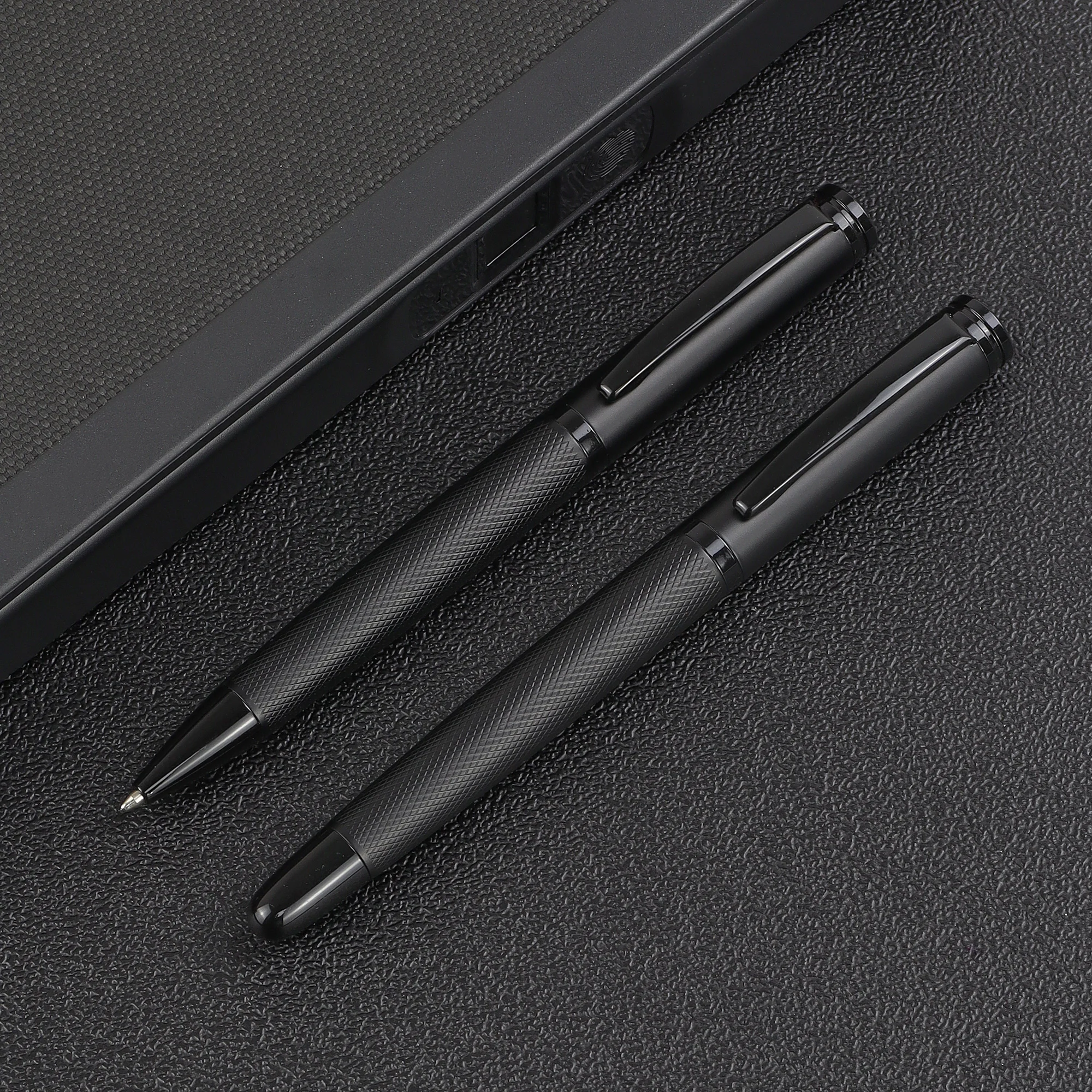 1 Set/2Pcs -Including 1 Ballpoint&Rollerballpen,Luxury Design, High-Quality, Ideal for Gifting and Personal Use-Black Ink 3