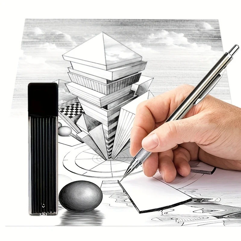 4 boxes/set of 2.0mm Mechanical Pencil Lead Set, 9 Sets Of 2B Lead Art Drawing Compatible Automatic Pencils, Office Stationery 2