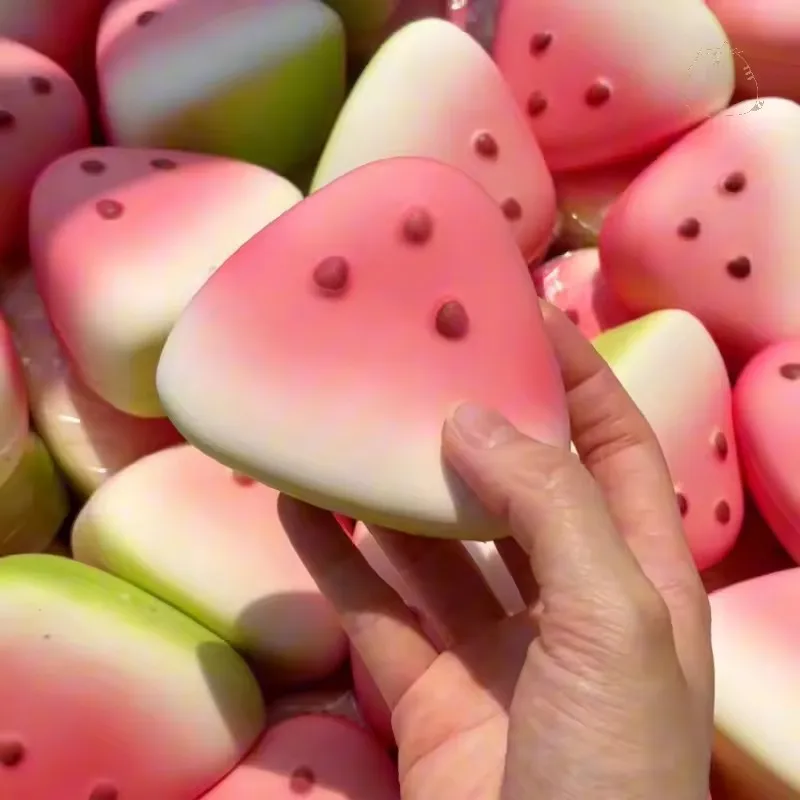 Cute Watermelon Squishy Fidget Toy Slow Rebound Decompression Toy  Anti-Stress Slow Rising Fruit Soft Stress Relief Squeeze Toy