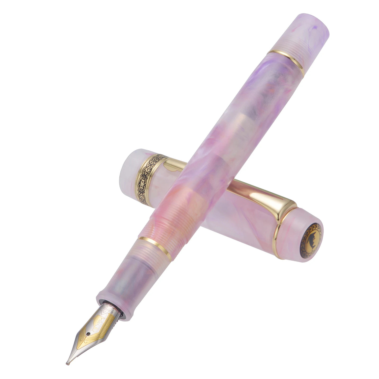 Kaigelu 316A Celluloid Pink Fountain Pen, Iridium EF/F/M Nib Beautiful Feather Pen Writing Ink Pen Office Business School Gift