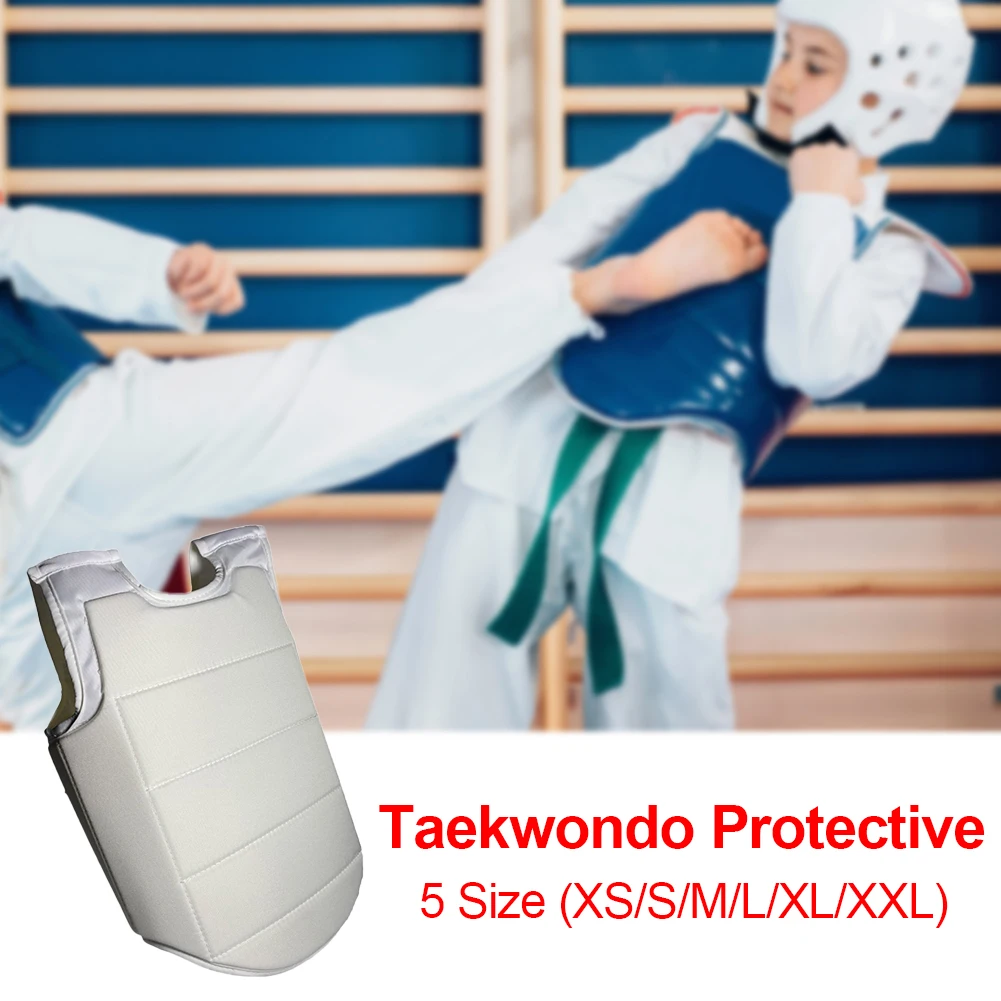 Taekwondo Karate Chest Guard Vest White Boxing Karate Breast Protector Training Protective Equipment for Adults Childs