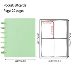 Kpop Photocard Binder - Large Capacity Transparent Album with Decorative Background Paper (S8)