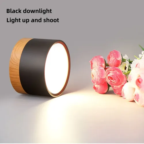 LED 다운라이트 디밍 가능 북유럽 목재 모던 LED 표면 장착 천장 조명 스포트라이트, 실내 장식 조명, 5W, 7W, 9W12W15W 3