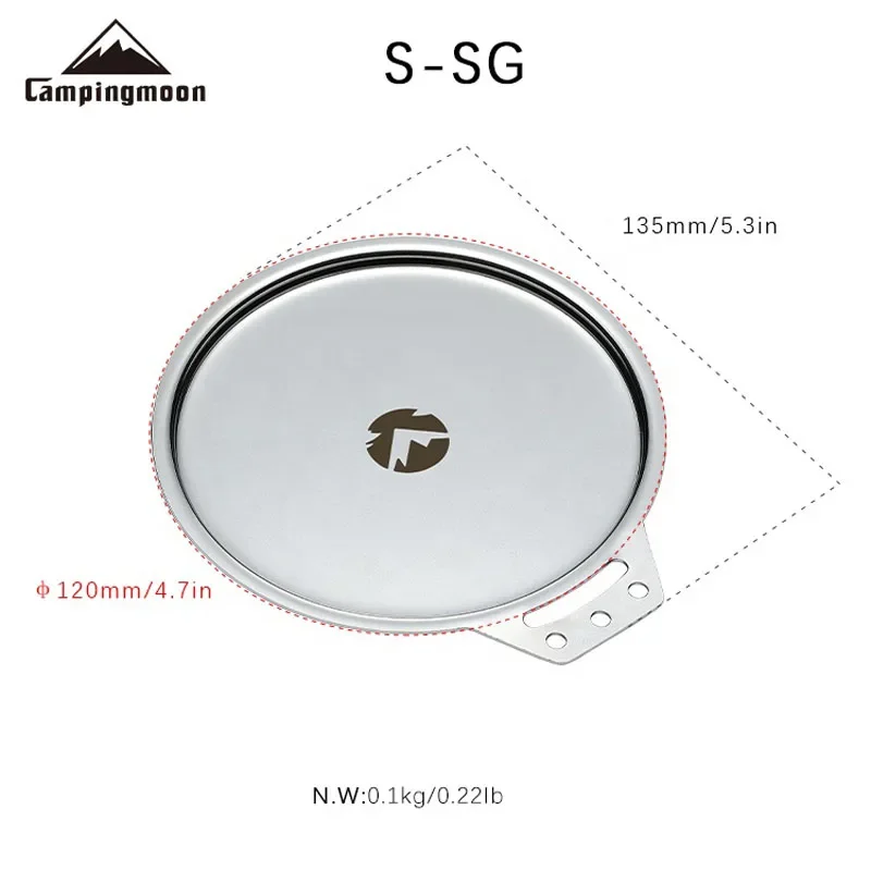 캠핑문 S-SG 13*14*2cm 스테인리스 스틸 하이킹 여행용 야외 휴대용 그릇 덮개