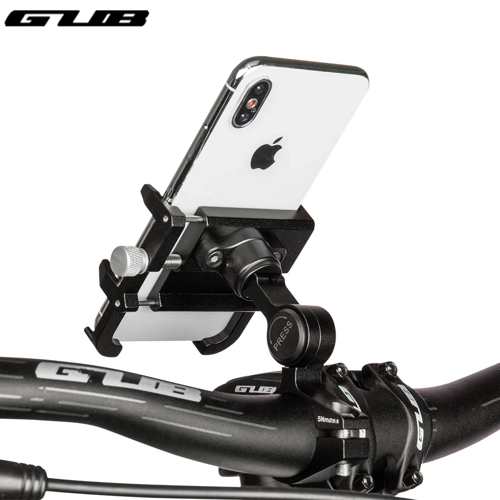 Motorcycle Bike Phone Holder Aluminum Alloy Cell Phone Holder Bracket Rotatable Adjustable Anti-slip GUB PLUS 21 Cycling Parts bicycle accessories,bicycle bracket