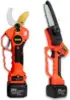 Cordless Pruner Kit, 1.6'' Electric Pruning Shears and 5'' Cordless Mini Chainsaw with 2 Pack 25V Rechargeable Batteries 1
