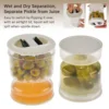 Hourglass Jar Pickle Can Wet and Dry Separator Food Storage Container Kitchen Fermentation Kit with Strainer Flip Airtight Lid 2