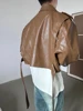 Autumn Jackets Stylish Moto Handsome Retro American Style Versatile Cropped Rivet Windproof Classic Workout Daily Solid Color 6