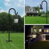 1pc Shepherd Hooks Thick Adjustable Rust Resistant Shepards Hooks For Outdoor Solar Lights, Lanterns, Flower Basket, Bird Feeder 2