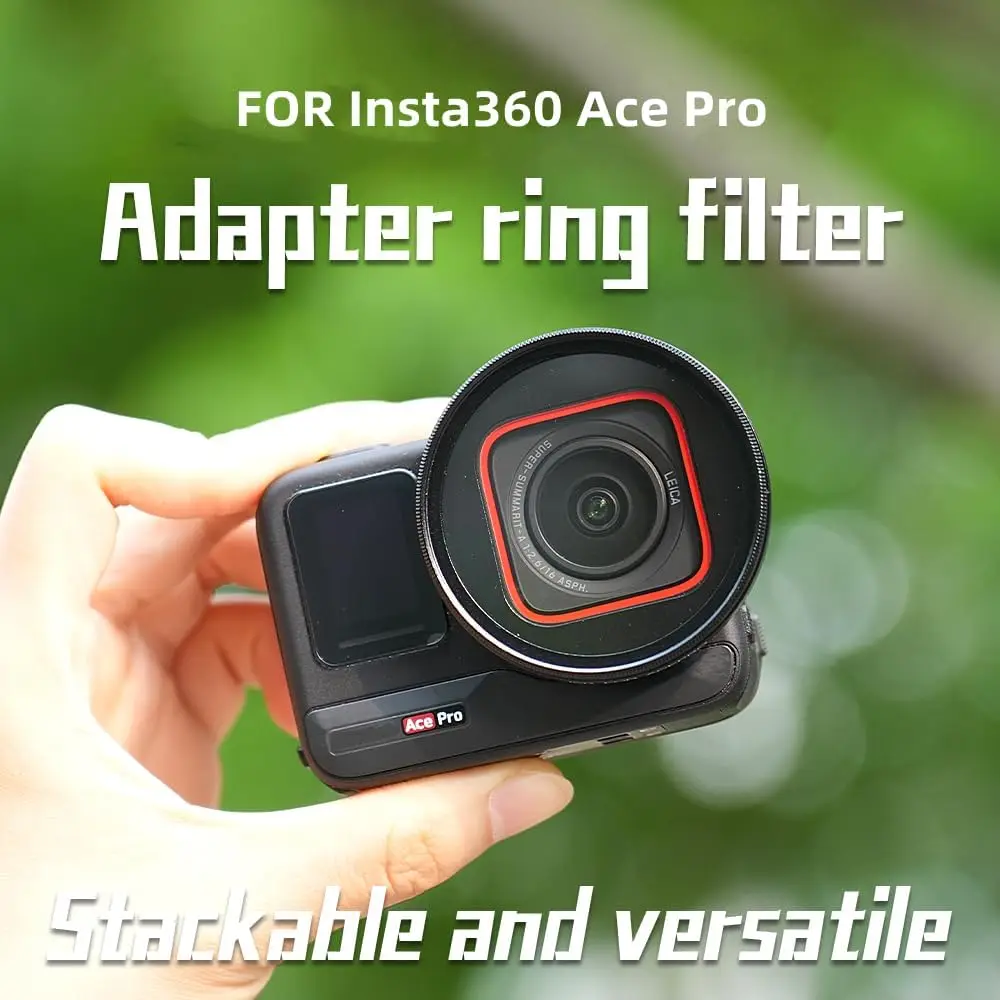 Variable ND Filter ND2-400 ND1000 Neutral Density & Lens Adapter Ring For Insta360 ACE Pro 2