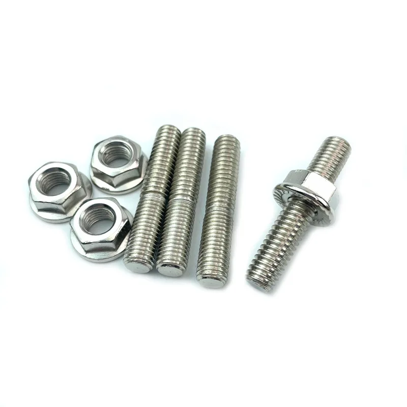 

4pc/set Exhaust Port Studs with Nuts For Harley Dyna Sportster 1200 883 Super Glide Touring Electra Glide Road King