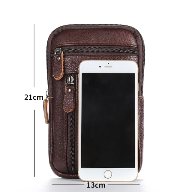 Genuine Leather Shoulder Bag for Men Business Multi-Pockets Messenger Bags Mobile Phone Pouch Male Designer Crossbody Bags 3