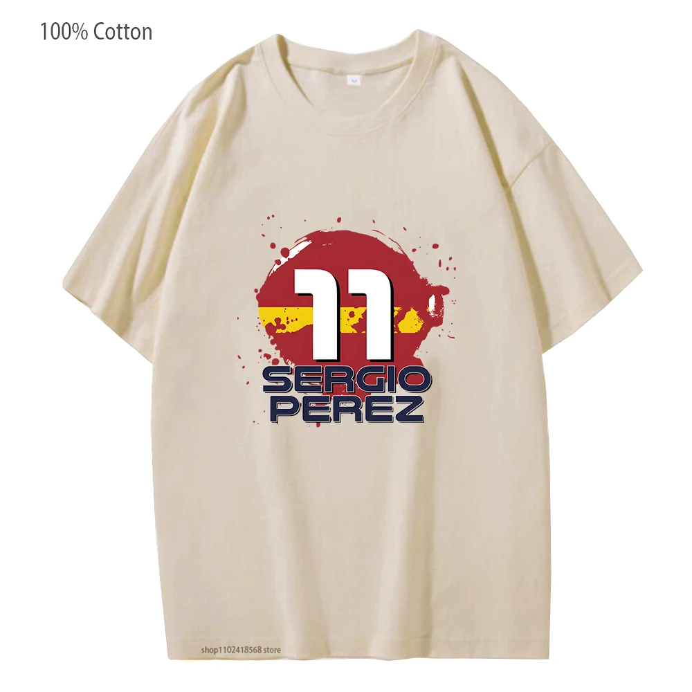 

Sergio Perez 11 T Shirts for Men F1 Car 11 T-Shirt Hot Game Women Clothing 100% Cotton Clothes Y2k Top Short Sleeve Summer Tees