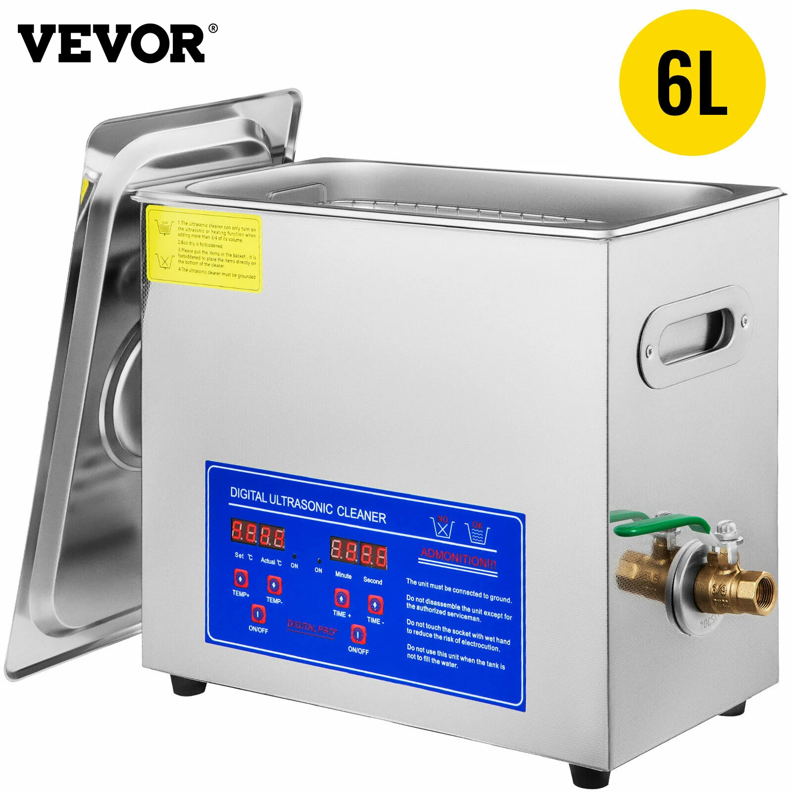 VEVOR Nettoyeur A Ultrasons 22L Nettoyeur ultrasonique professionnel  Nettoyeur Numérique Affichage Ultrasonique (22L)