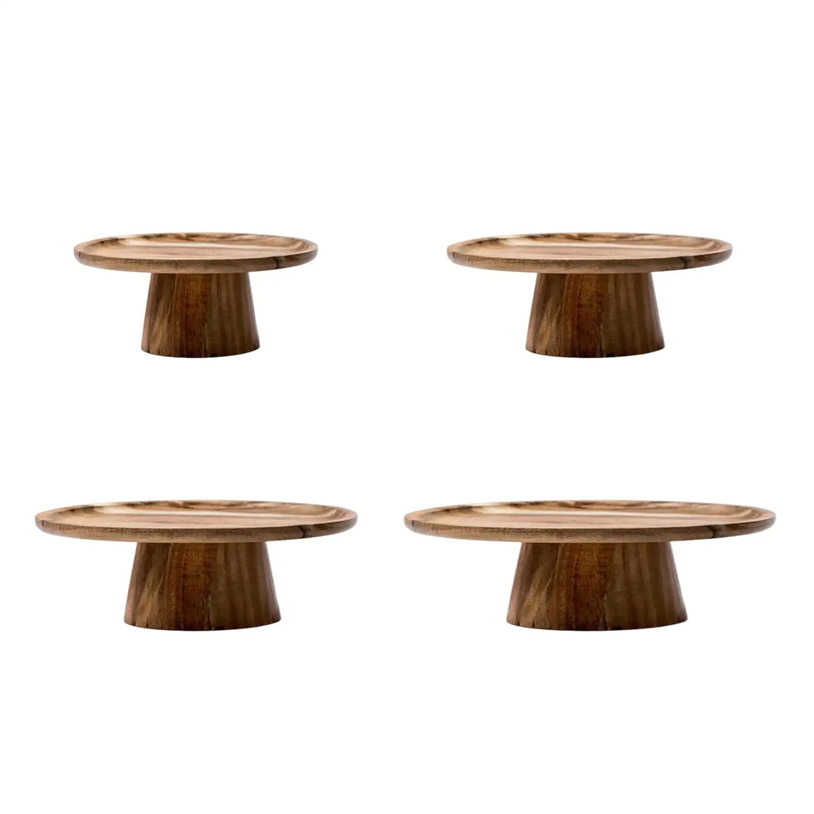 Solid Wooden Tray High-Footed Cake Plate Household Pedestal Stand for Dessert Fruit Snack Display for Sushi dessert cake display stand