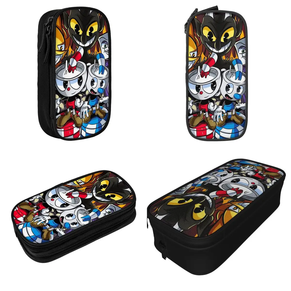 Cute The Cuphead Devil Pencil Cases Anime Game Pen for Student Large Storage Bag School Supplies Gift Accessories pencil cases