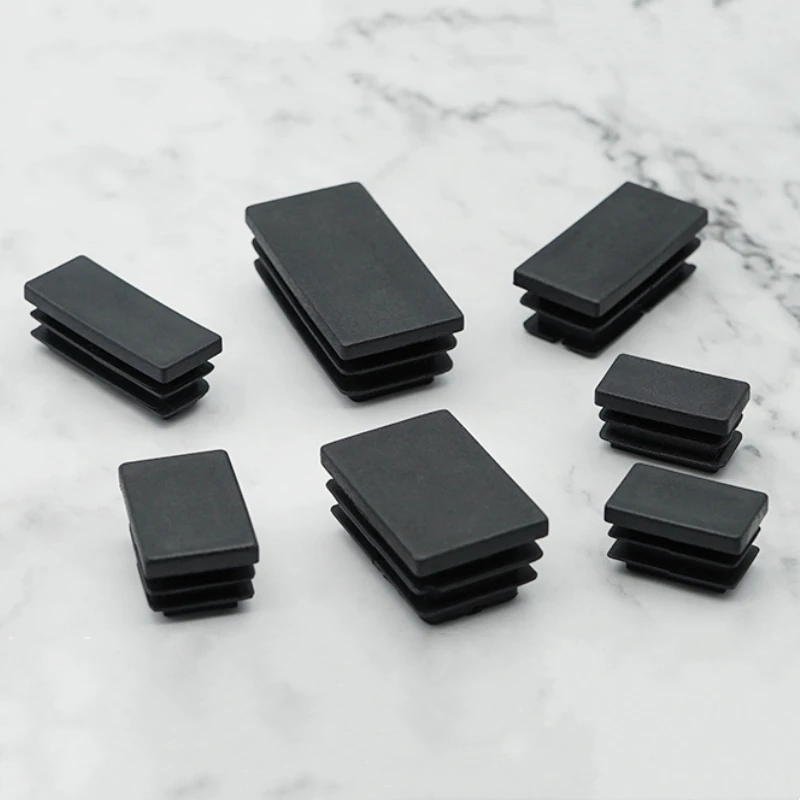 Plastic Rectangle Blanking End Caps Furniture Leg Tube Pipe Inserts Plugs Bung Decorative Dust Cover 10x15mm-20x100mm chair leg caps furniture leg caps pipe plugs pipe inserts