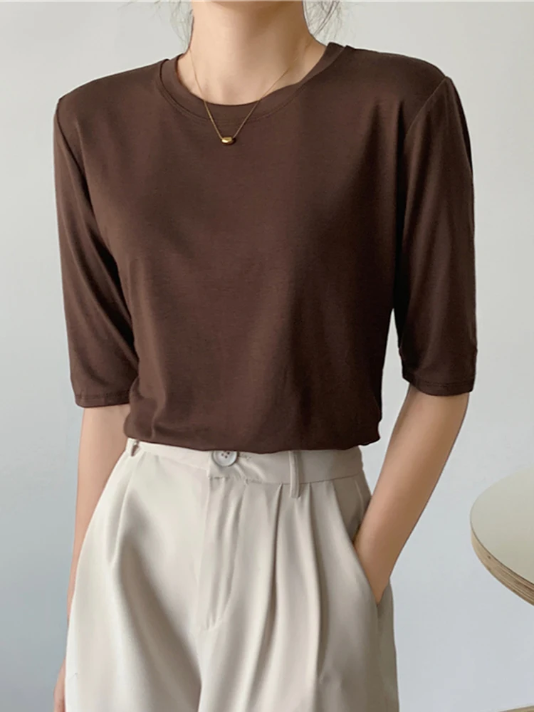 SOFIA'S CHOICE T-shirt D'été Surdimensionné Pour Femme Avec Col En