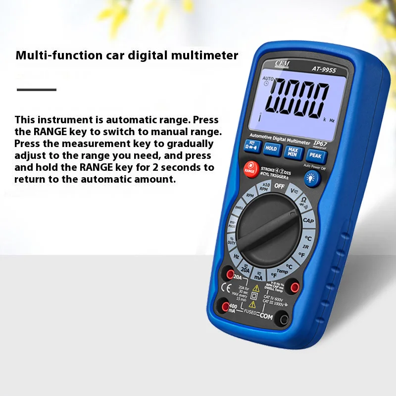 CEM AT-9955 자동차용 디지털 멀티미터 (700VAC, 1000VDC, 20A)