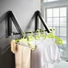 Outdoor Balcony Invisible Clothes Drying Rod Wall-Mounted Foldable Aluminum Clothes Hanger Space Home Bathroom Accessories 2