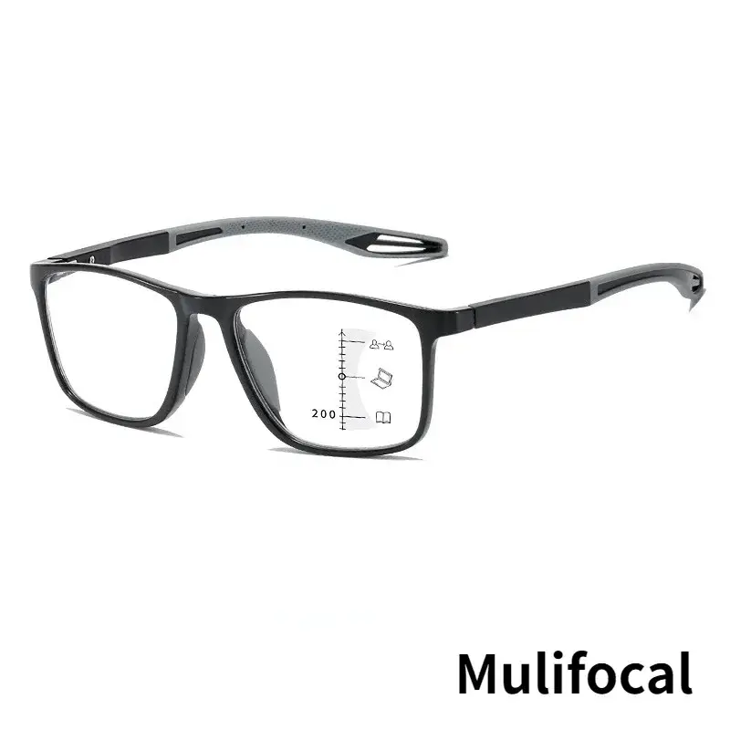TR90 Anti-blue Light Multifocal Reading Glasses Men Women Progressive Near Far Eyewear Ultralight Sports Farsight Eyeglasses - Image 9