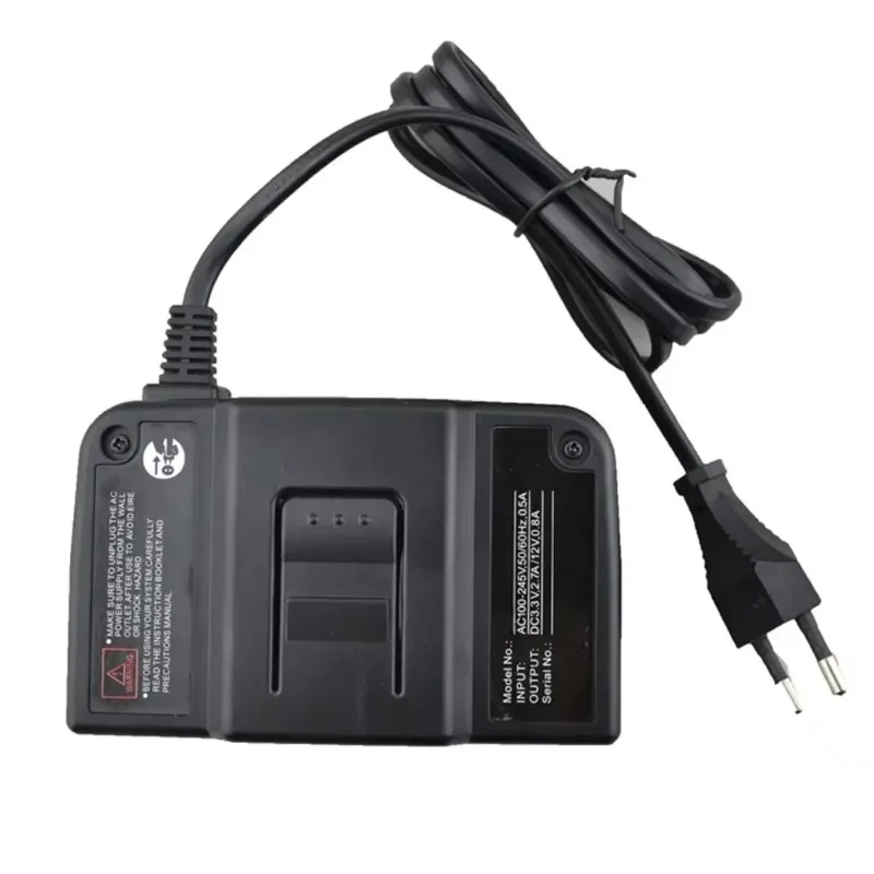 For N64 Replacement AC Adapter Power Supply and AV Composite Video Cable Cord for Nintendo 64 US EU Plug