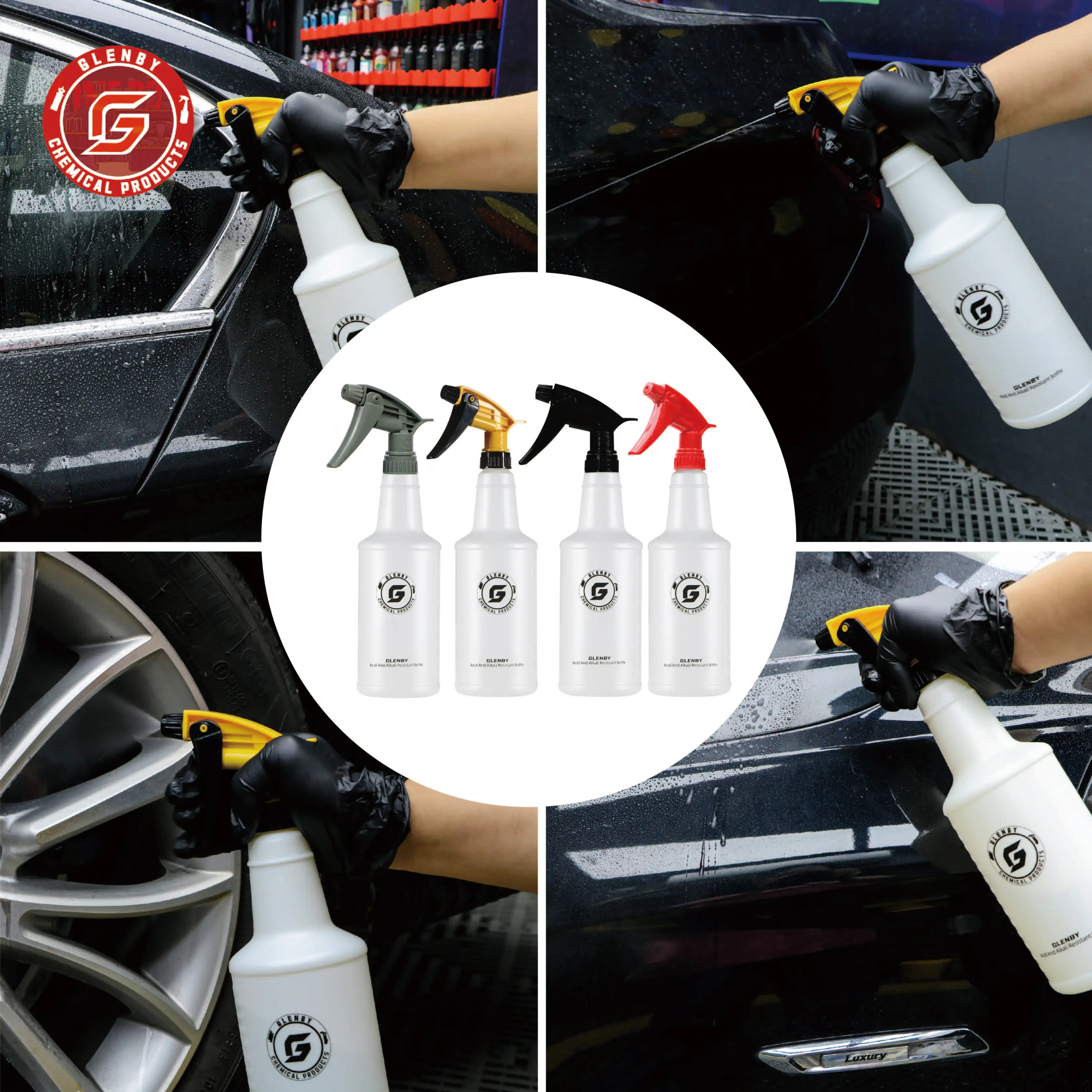 26 fl oz Empty Plastic Spray Bottles, Empty and Reusable, for Cleaning Solutions, Water, Auto Detailing or Bathroom and Kitchen 5