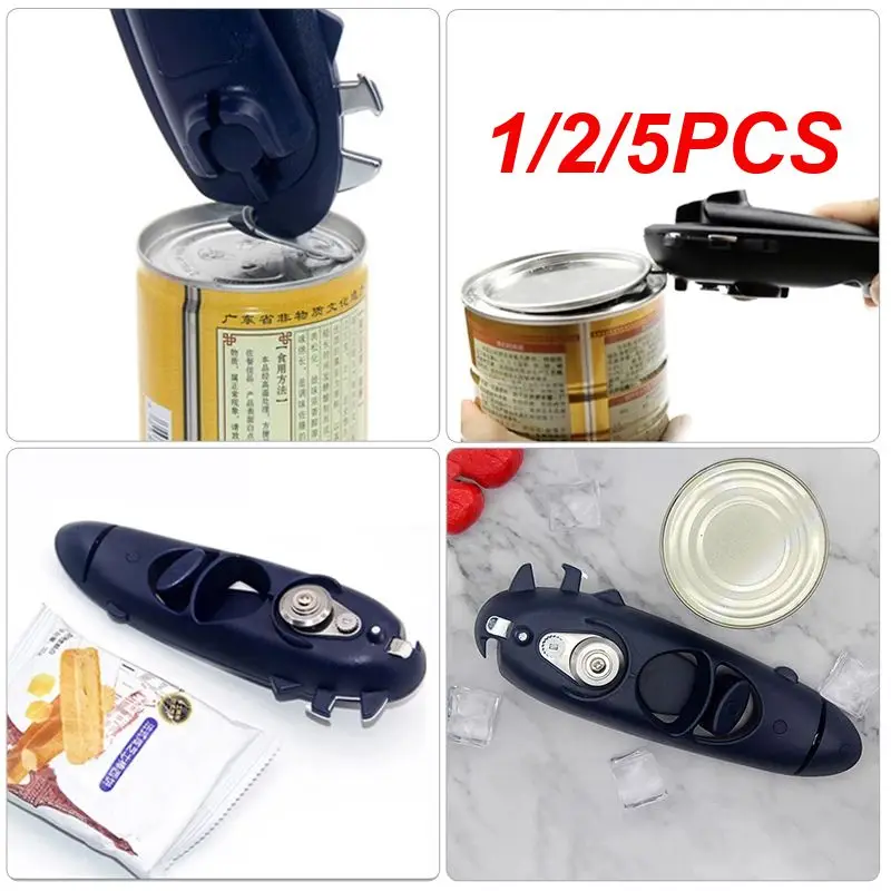 

Универсальный Элегантный многофункциональный консервный нож из нержавеющей стали, 1/2/5 шт., компактный синий нож 8 в 1, инструмент, модная кухонная утварь